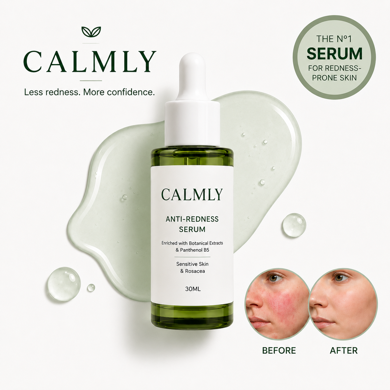 CALMLY Anti-Redness Serum for sensitive redness-prone skin